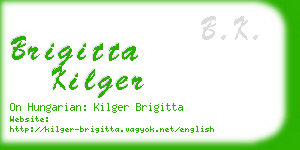 brigitta kilger business card